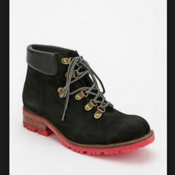 Jeffrey Campbell Lyle Black hiking boots pink - Picture 2 of 7